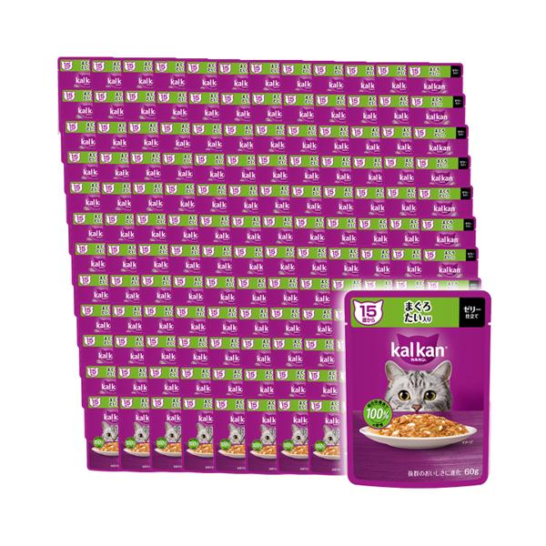 120個セット カルカン パウチ 15歳から まぐろ たい入り 60g ペットフード 猫