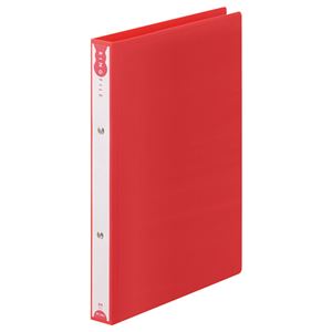（まとめ） TANOSEE リングファイル（PP表紙） A4タテ 2穴 180枚収容 背幅31mm レッド 1冊 (×20セット)