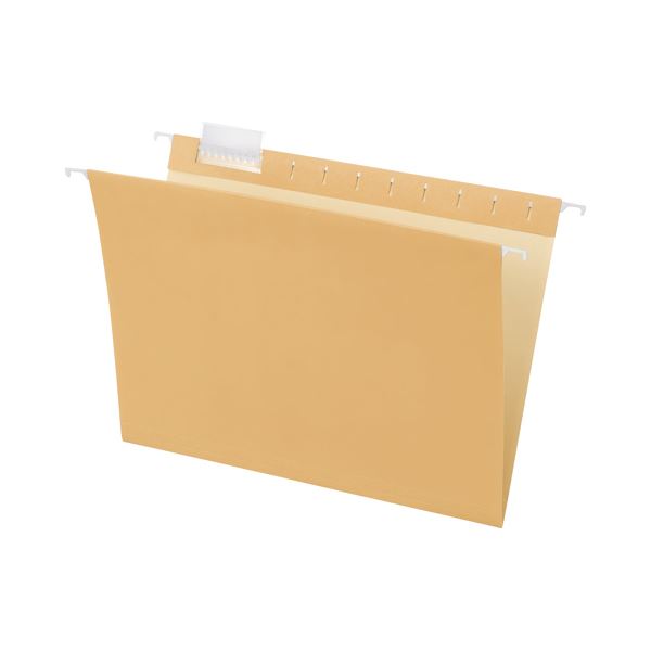 (まとめ) TANOSEE ハンギングフォルダー A4 クリーム 1パック(5冊) (×10セット)