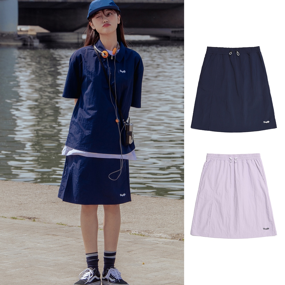 22SS NYLON MIDI SKIRT (2 COLOR)