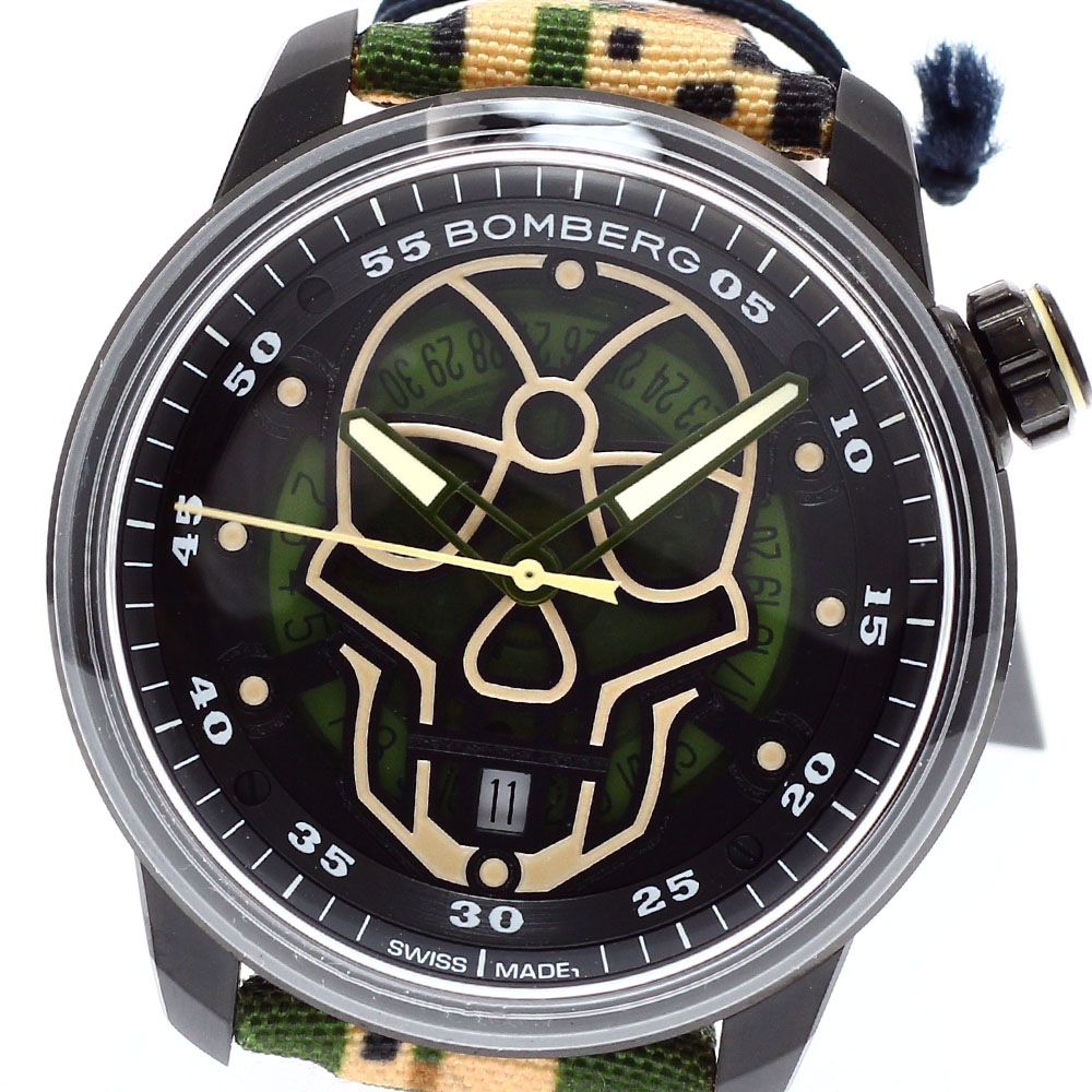 ボンバーグ BOMBERG CT43APBA.23-4.11 BB-01 スカル デイト 自動巻き メンズ 未使用品 箱・保証書付き_881480【中古】