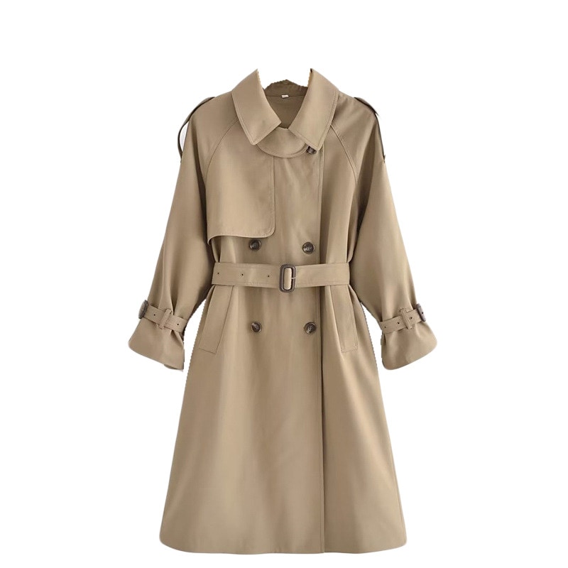 膝下長 トレンチコート レディース 春秋 薄手 防風 防寒 大きいサイズ エレガント きれいめ 普段着 無地 ロングコート 春服 ベルト付き 体型カバー 着痩せ 優しい 着回し 快適 カジュアル スプ