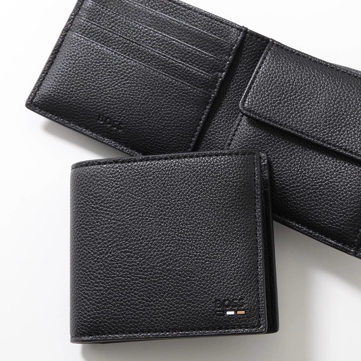 HUGO BOSS ヒューゴボス Ray レイ 二つ折り財布 50536511 メンズ フェイクレザー 小銭入れあり ロゴ ミニ財布 001