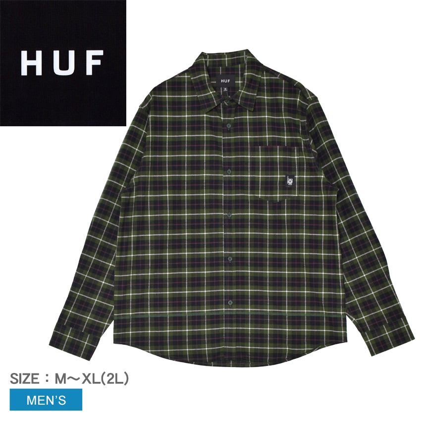 メンズ トップス シャツ 長袖 ブランド ネルシャツ ロゴ カジュアル シンプル スケーター スケボー ストリート チェック MODAL LS PLAID SHIRT BU00221