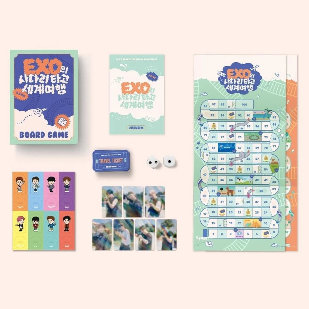 EXO BOARD GAME KIT - EXOs Travel the World On a Ladder 5,621円