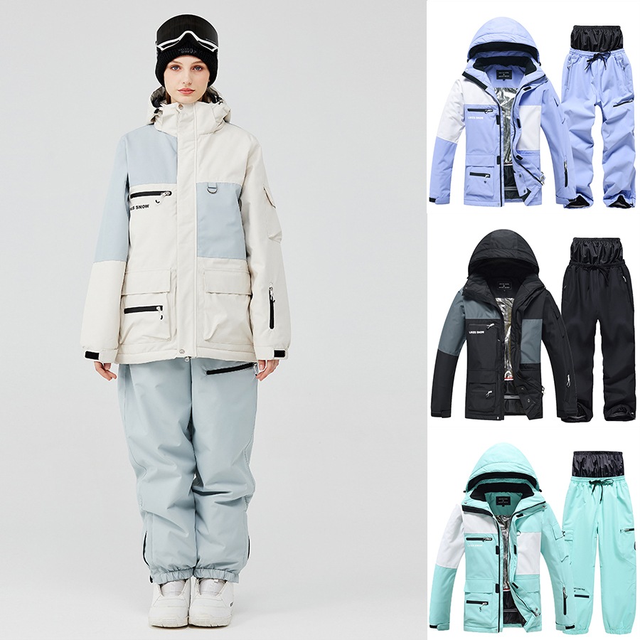 スノーボードウェア 上下セット レディース メンズ スキーウェア スノボウェア ジャケット アウター パーカー ロングパンツ 男女兼用 防水 防寒