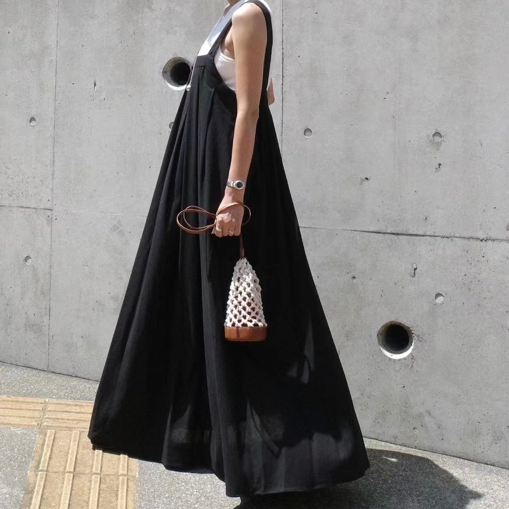 レディース ワンピース フレア ロング マキシ 袖なし ノースリーブ スクエアネック Aライン フェミニン ストリート かわいい 大人可愛い きれいめ シンプル カジュアル おしゃれ かっこいい