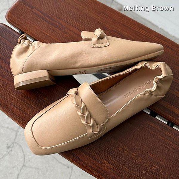 レディース牛革ローファーシューズ秋靴MT03