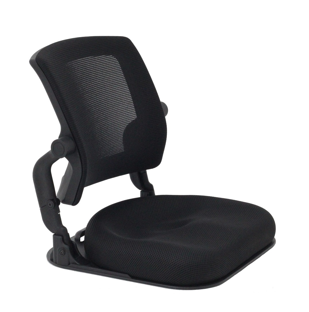 ＺＡＩＳＵ 座椅子 特許取得座板 80ｍｍ厚のクッション 折り畳み 背伸びができる 吸いつくような背もたれ 腰にフィット 長時間疲れにくい