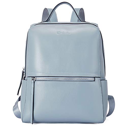 BOSTANTEN Genuine Leather Backpack Purse Fashion Casual College Travel Handbags for Women Blue 並行輸入品