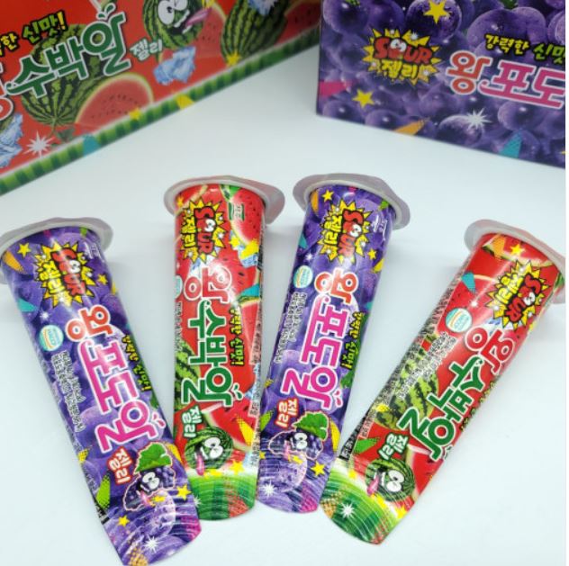 韓国お菓子 ソジュ 王ぶどうの実 ゼリー 王スイカの卵 ゼリー 40g 10+10