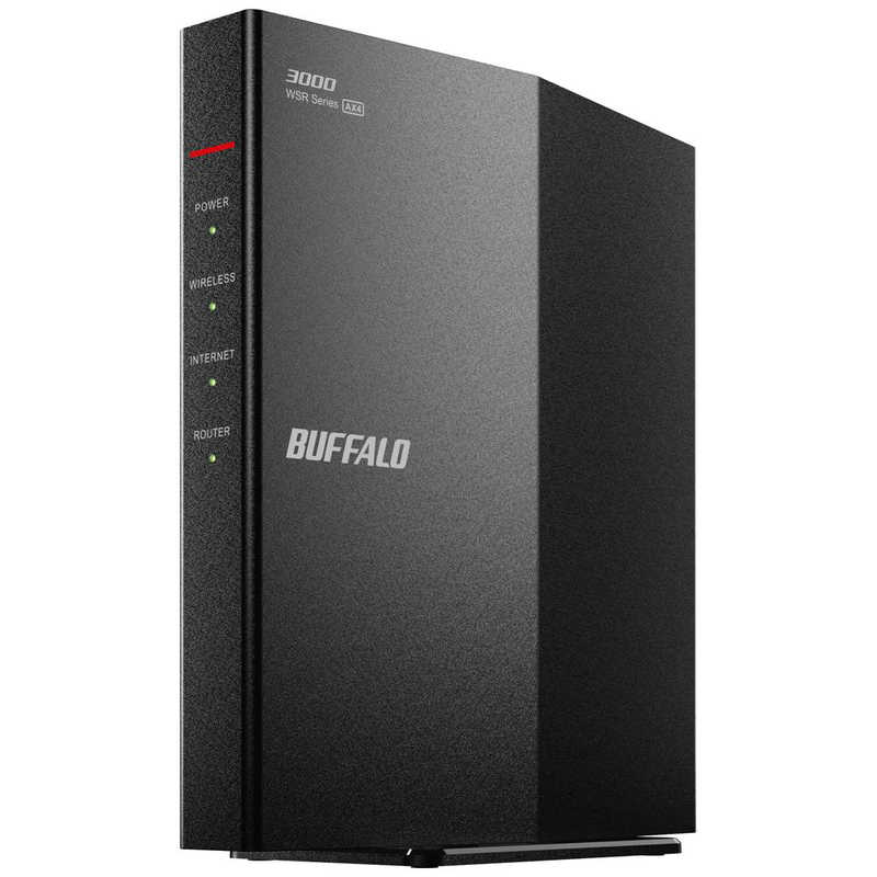 BUFFALO　Wi-Fiルーター 2401＋573Mbps AirStation ［Wi-Fi 6(ax) / IPv6対応］　WSR-3000AX4L/C