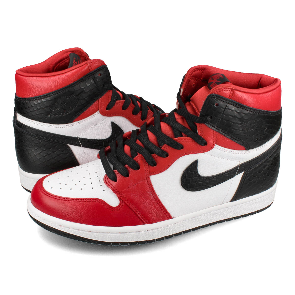 WMNS AIR JORDAN 1 HIGH OG GYM RED/WHITE/BLACK 【SATIN SNAKE】