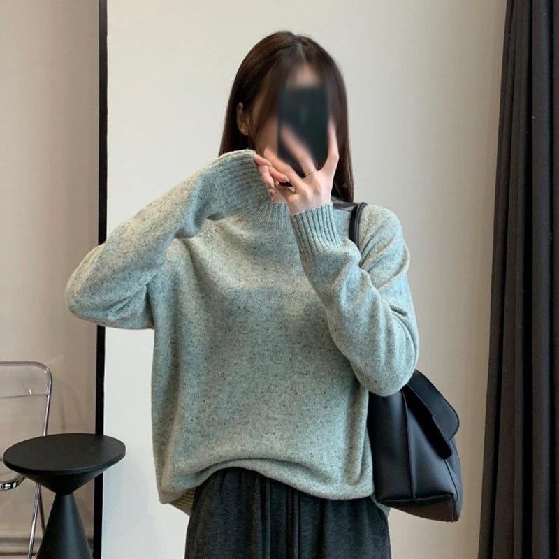 クーポン ニットセーター おしゃれ リブ 小顔 春秋冬 丸ネック レディース トップス 長袖 ニット ブルオーバー 大人 可愛い レデース セーター プルオーバー スウェット 着痩せ 無地 シンプル