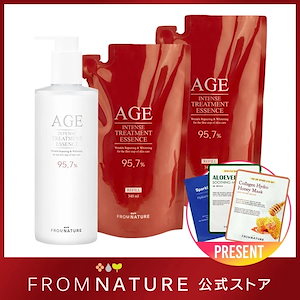 AGE ステップ１ エイジインテンストリートメント エッセンス 化粧水 340ml 大容量ボトル ポンプ式＋詰め替え用 340ml 2点 ガラクトミセス 95.7% スキンケア 保湿 【公式ストア】