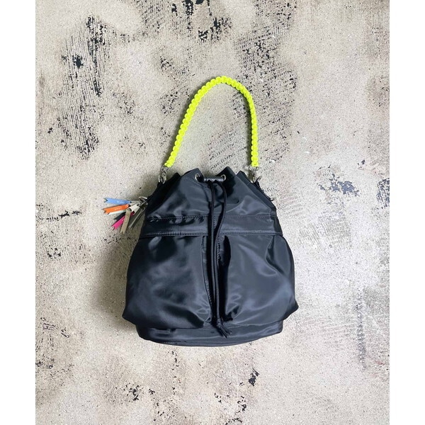 cheek kinchaku code 2way tote C23003-15 ブラック 2WAYバッグ