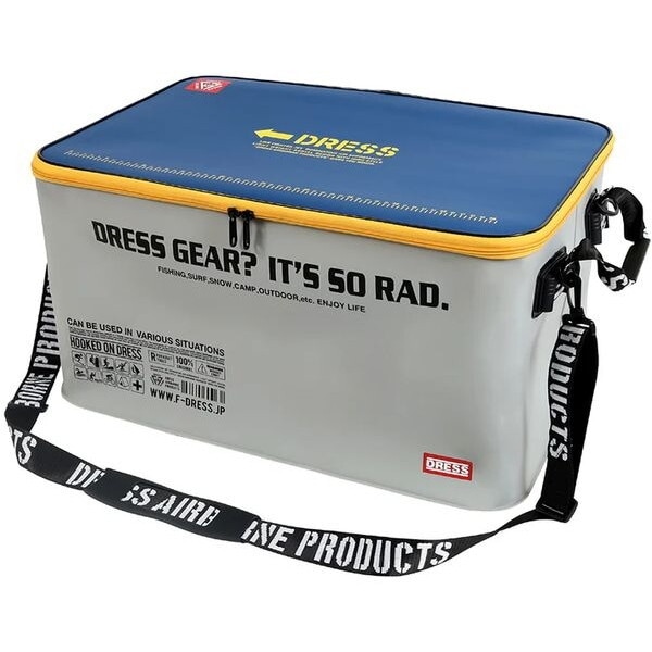 DRESS 防水キャリーカーゴ フタ付き グレーXネイビー