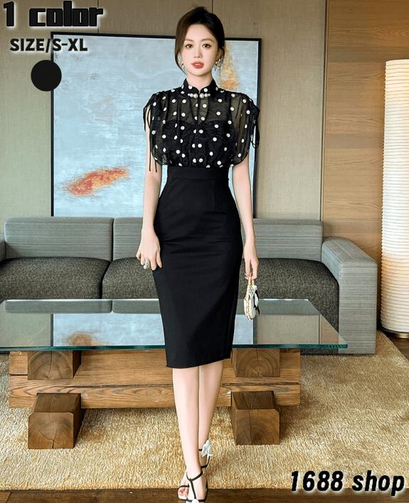 即納可能2025 タイトワンピース 姫系ワンピース　シンプル　ワンピース インポート ひざ丈 ミドル丈 エレガント　韓国ファッション シンプル Vネック パーティドレス 半袖　お嬢様 セクシー ミニワ