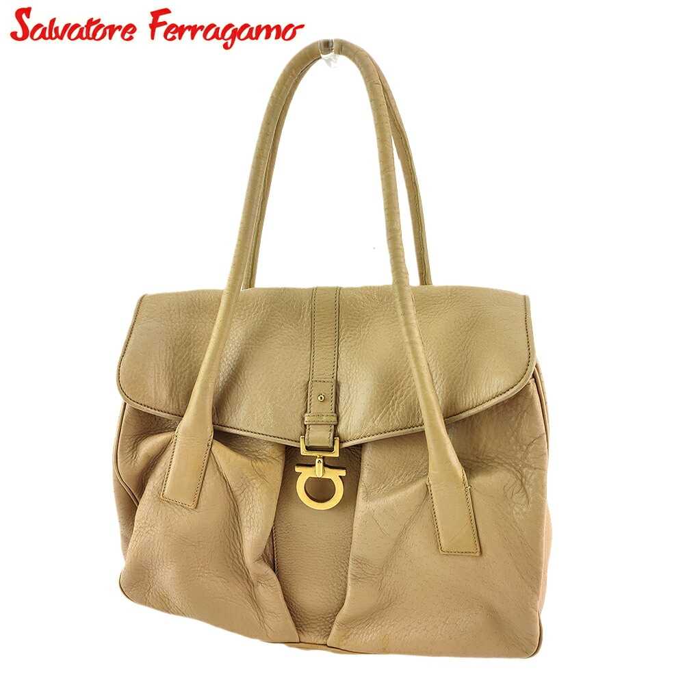 ハンドバッグ トートバッグ バッグ ガンチーニ レディース ベージュ ゴールド 中古