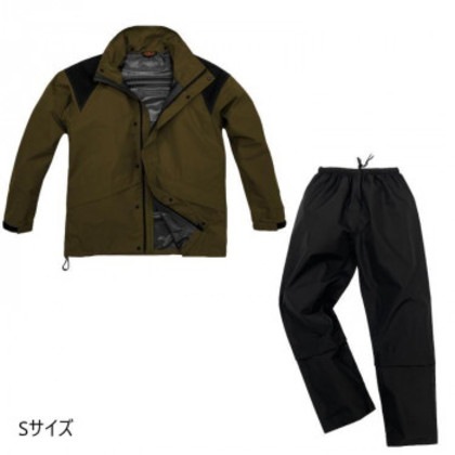 弘進ゴム B-1300 ODR透湿LIGHTレインスーツ カーキ S H1300BB