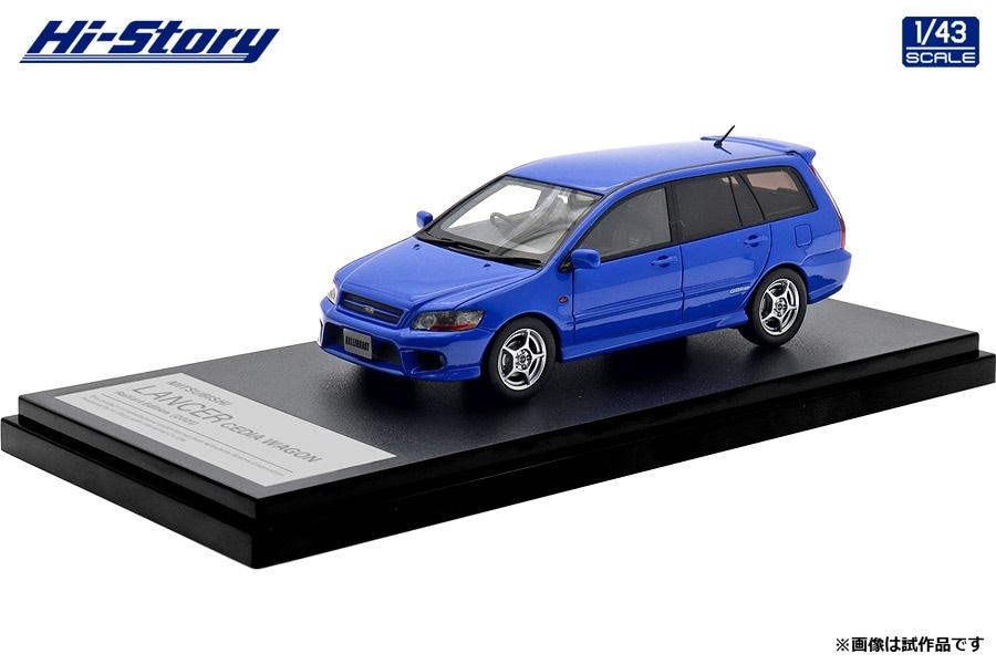 ハイストーリー 1/43 MITSUBISHI LANCER CEDIA WAGON Ralliart Edition (2001)　フレンチブルー【HS505BL】 ミニカー HS505BL ミツビ