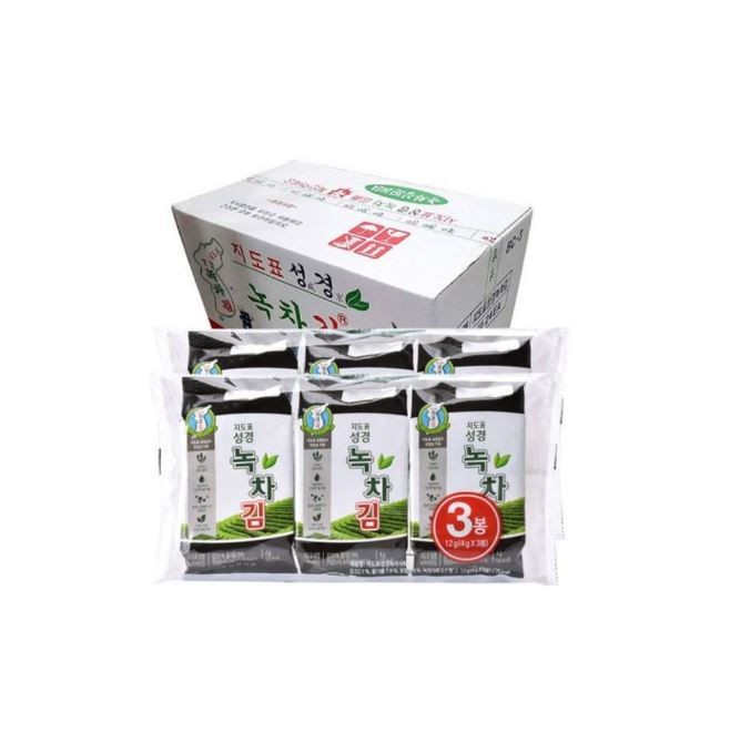 地図表 緑茶 テーブル海苔4g72個 韓国食品