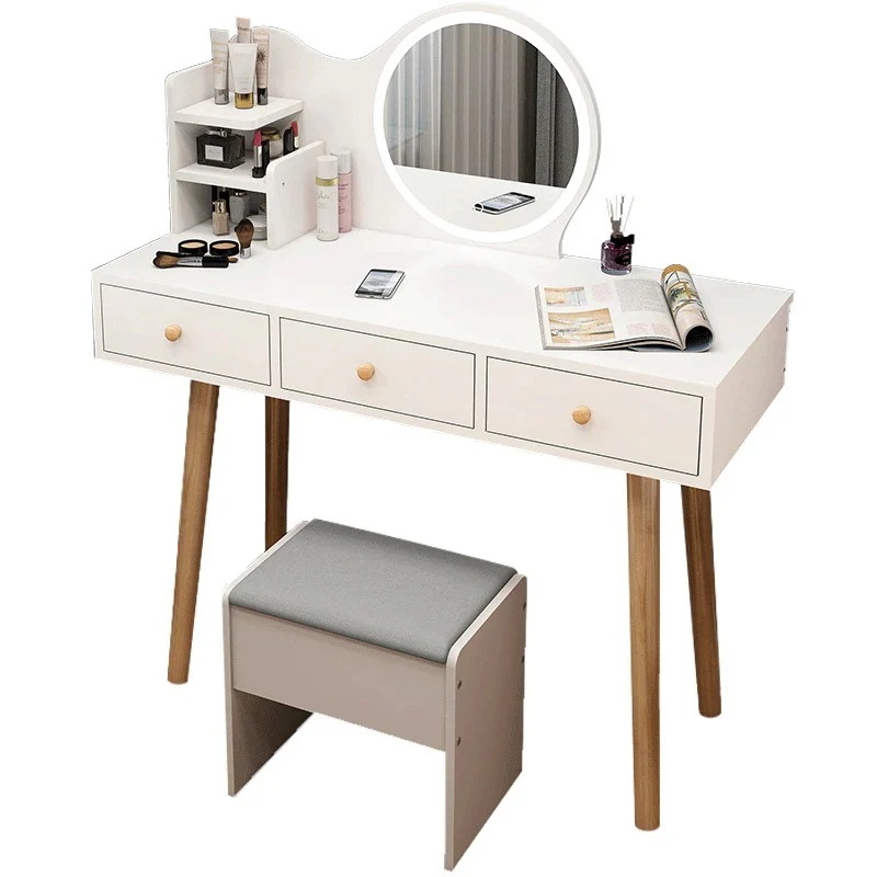 PLOVER ME簡易ネットレッドins化粧台寝室小型収納体北ネットレッド化粧台化粧テーブルシンプル