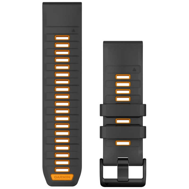 GARMIN　QuickFit F8 26mm Graphite/ Spark Orange 26mm Graphite/ Spark Orange　010-13393-05