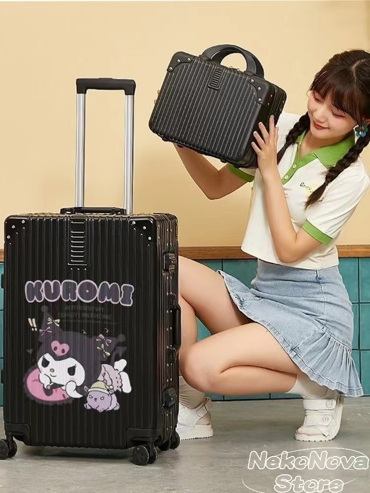 サンリオ急速出荷 スーツケース かわいい 多機能 機内持ち込み キャリーバッグ クロミ キャリーケース 軽量 静音 360回転キャスタ8色 キャリーバッグ 修学 旅行 28インチ 大容量