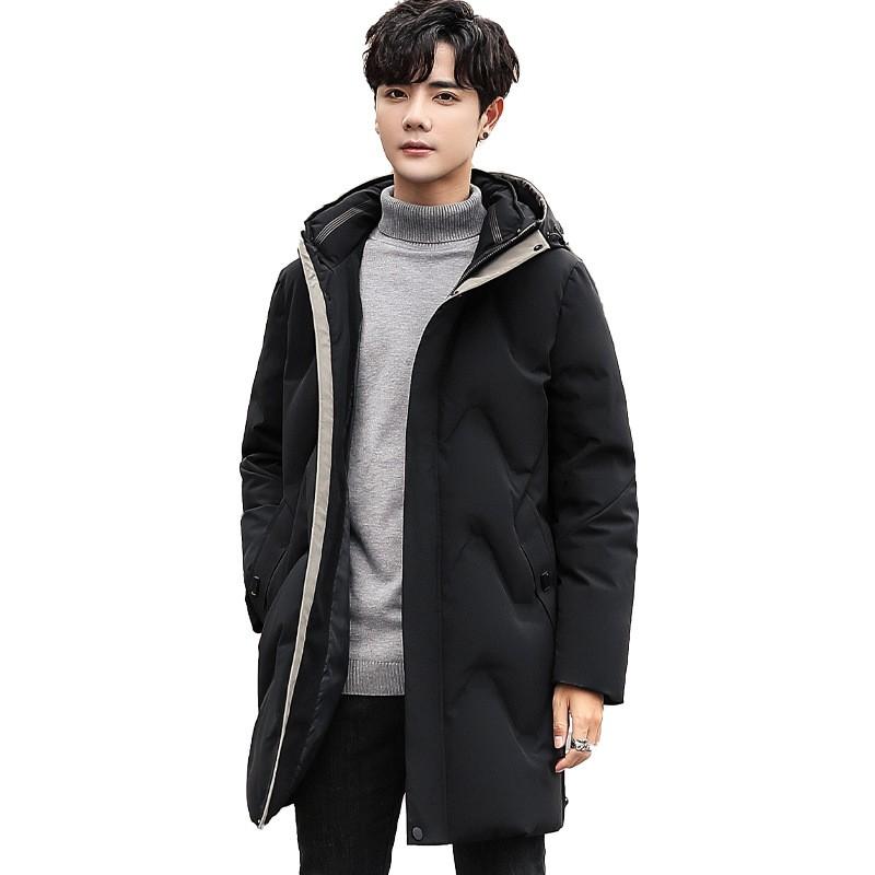 秋冬 ダウンジャケット 軽量 カッコイイ ロング丈 NEW 令和 3カラー 高品質 中綿コート 防寒 厚手 お洒落 フード付き 中綿ジャケット スリム メンズ 冬服 コート