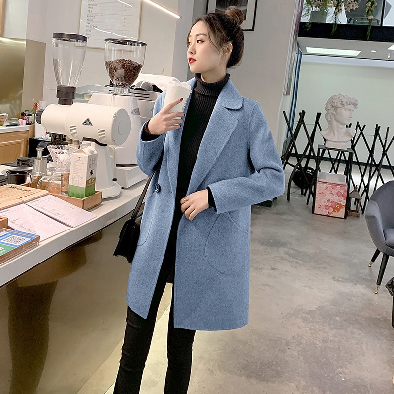 入荷 チェスターコート レディースコート　秋冬　ラシャコート　ロングコート　女性　ジャケット　アウター　コート　通勤　カジュアル 5,580円