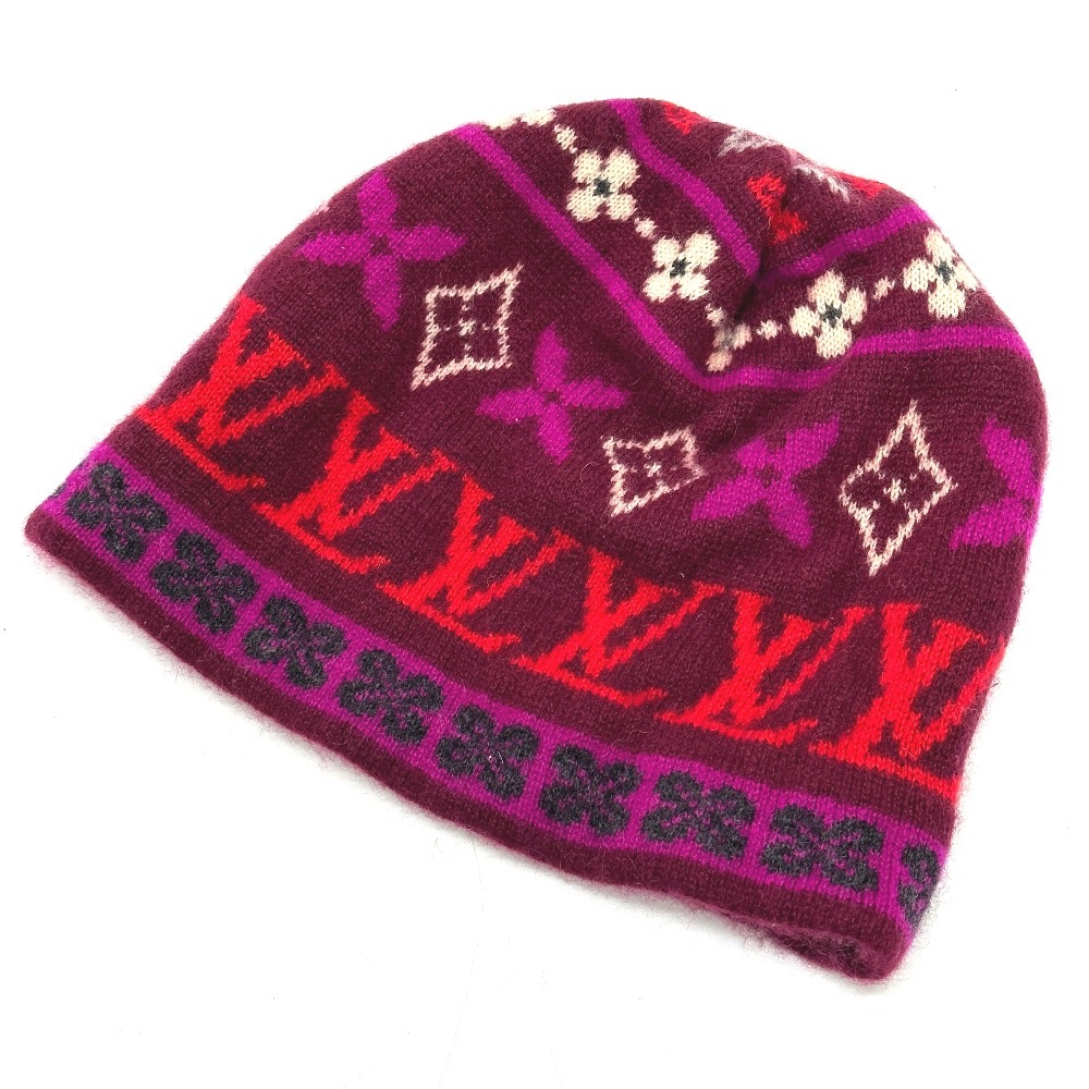 ニット帽 ロゴ モノグラム ビーニー 帽子 ニット帽 ニットキャップ カシミヤ ピンク 17,666円