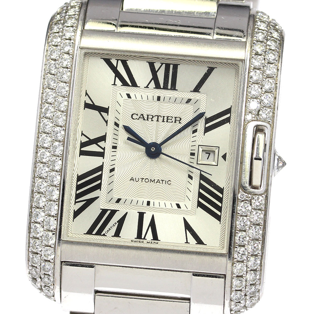 カルティエ CARTIER WT100009 タンクアングレーズ サイドD 自動巻き メンズ _792390【中古】 904,750円