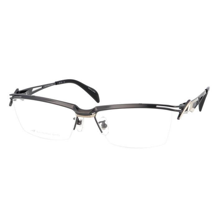 メガネ SS-T128 col.2 58mm ガンメタル 日本製 2025年 サムライ翔 ビジネスライン レンズ付き レンズセット 度なし 度付き 43,450円