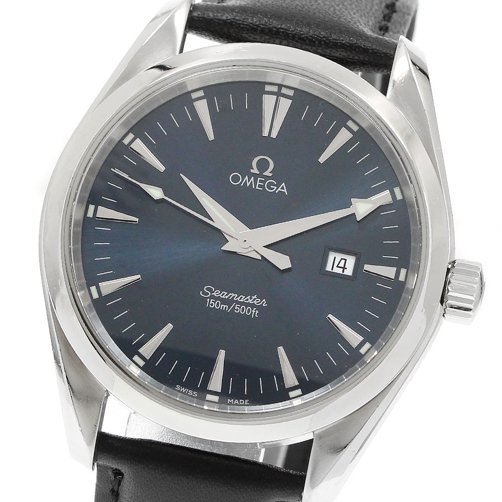 オメガ OMEGA 2517.80 シーマスター アクアテラ デイト クォーツ メンズ 保証書付き_938283【中古】