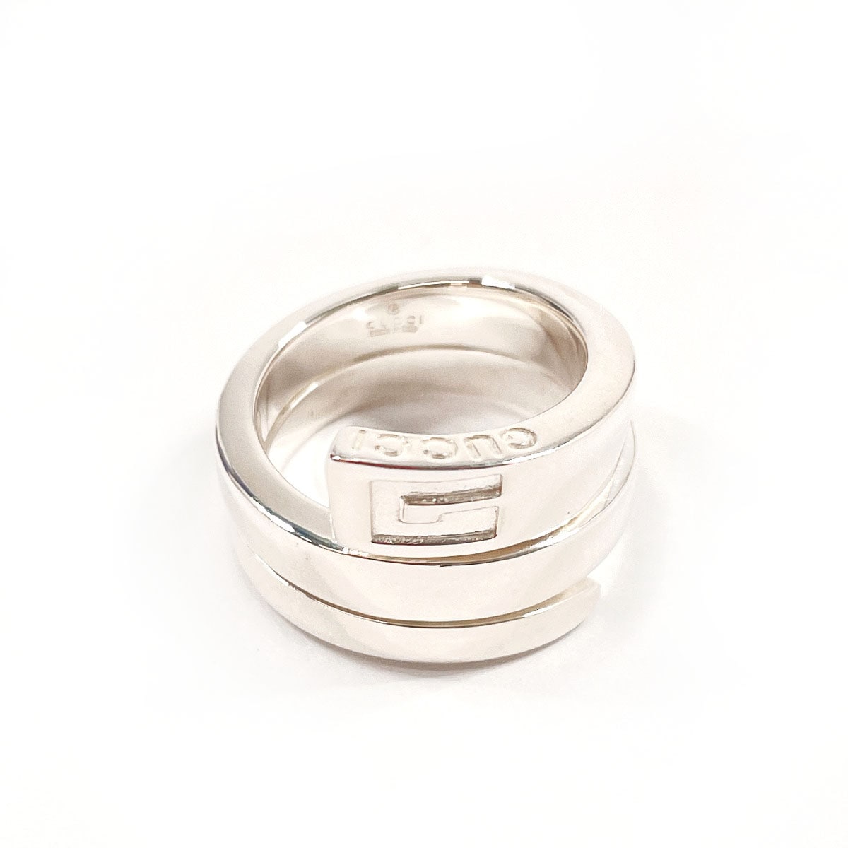 Gロゴ スネーク リング・指輪 シルバー シルバー925 8号 レディース