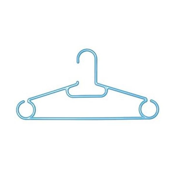 （まとめ）シンコハンガー リビドハンガーファミリー5P 41cm パールブルー 1セット（5本）20セット