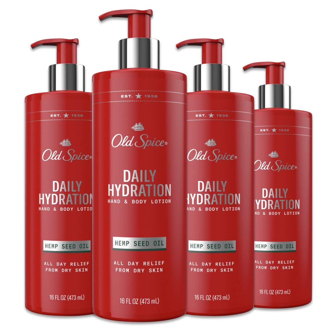オルドスパイスデイリー水分補給ハンド&ボディローション麻実油入り16.0フローズ4個パック