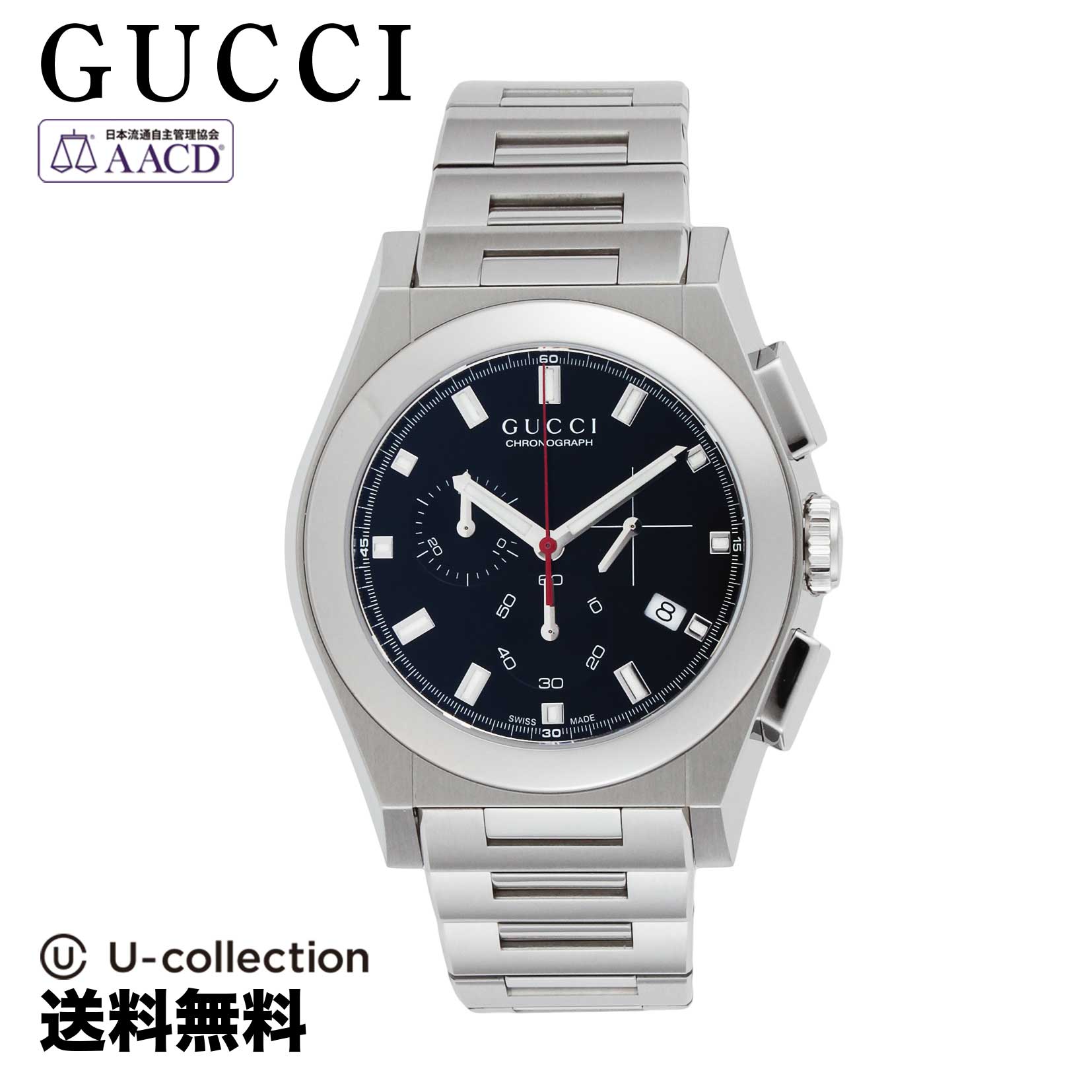 【腕時計】 GUCCI(グッチ) Pantheon / パンテオン メンズ ブラック クォーツ YA115235 時計 ブランド