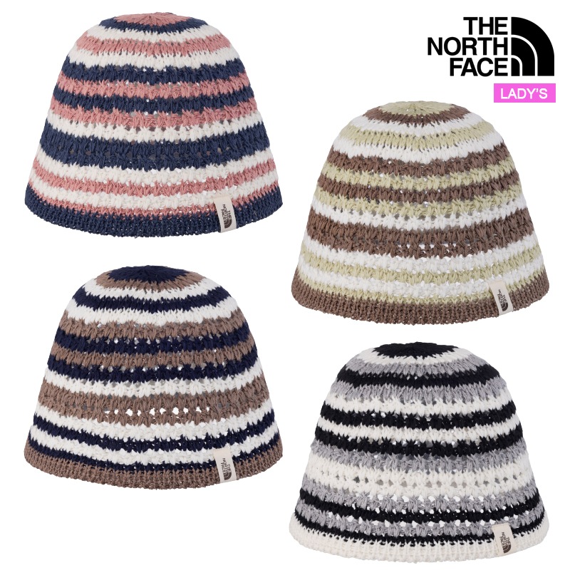 ウーマン クロシェ バケット ハット NE3HR03 レディース 帽子 夏 帽子 ビンテージ ファッション アイテム クロシェ スタイル ストライプ パターン 帽子 カジュアル デザイン