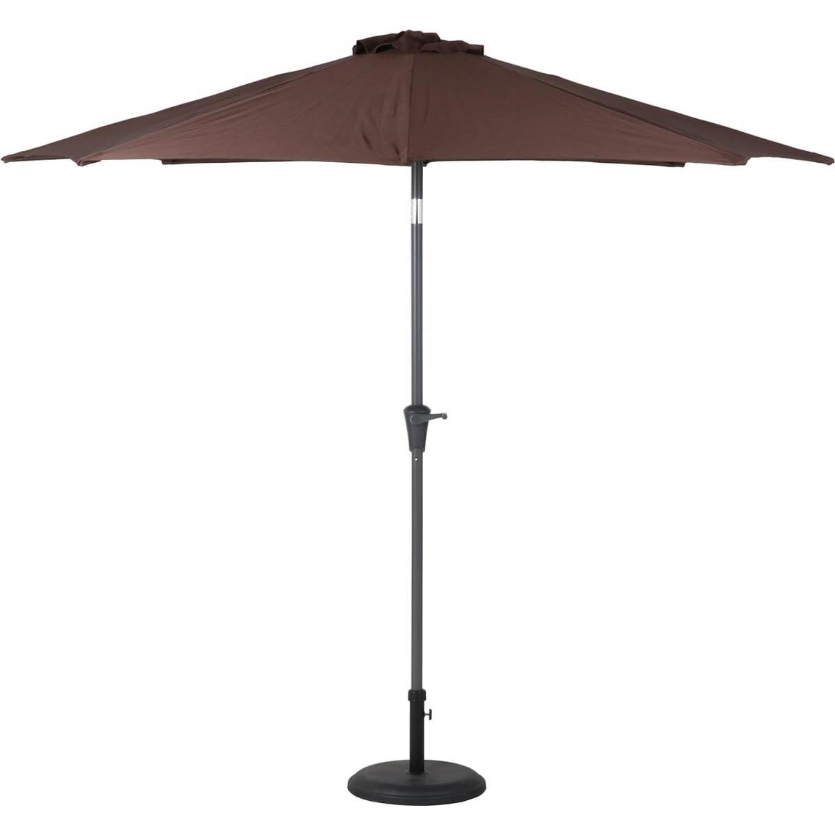【I】不二貿易 アルミ ガーデン パラソル ブラウン 270cm 85186 チルト機能 ガーデン 庭 ベース別売