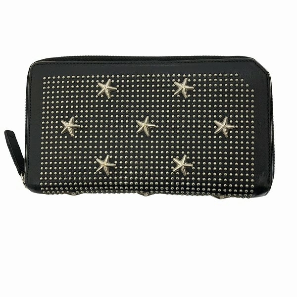 ジミーチュウ スタースタッズ ラウンドジップ 長財布 ユニセックス【中古】