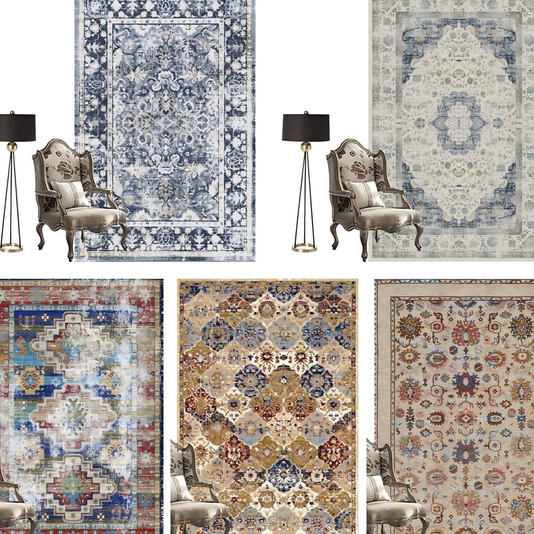 カーペット フラワー じゅうたん ペルシャ絨毯風 160*230 モダン ラグ 絨毯 ラグマット 花柄 敷物 おしゃれ フロアマット 北欧風