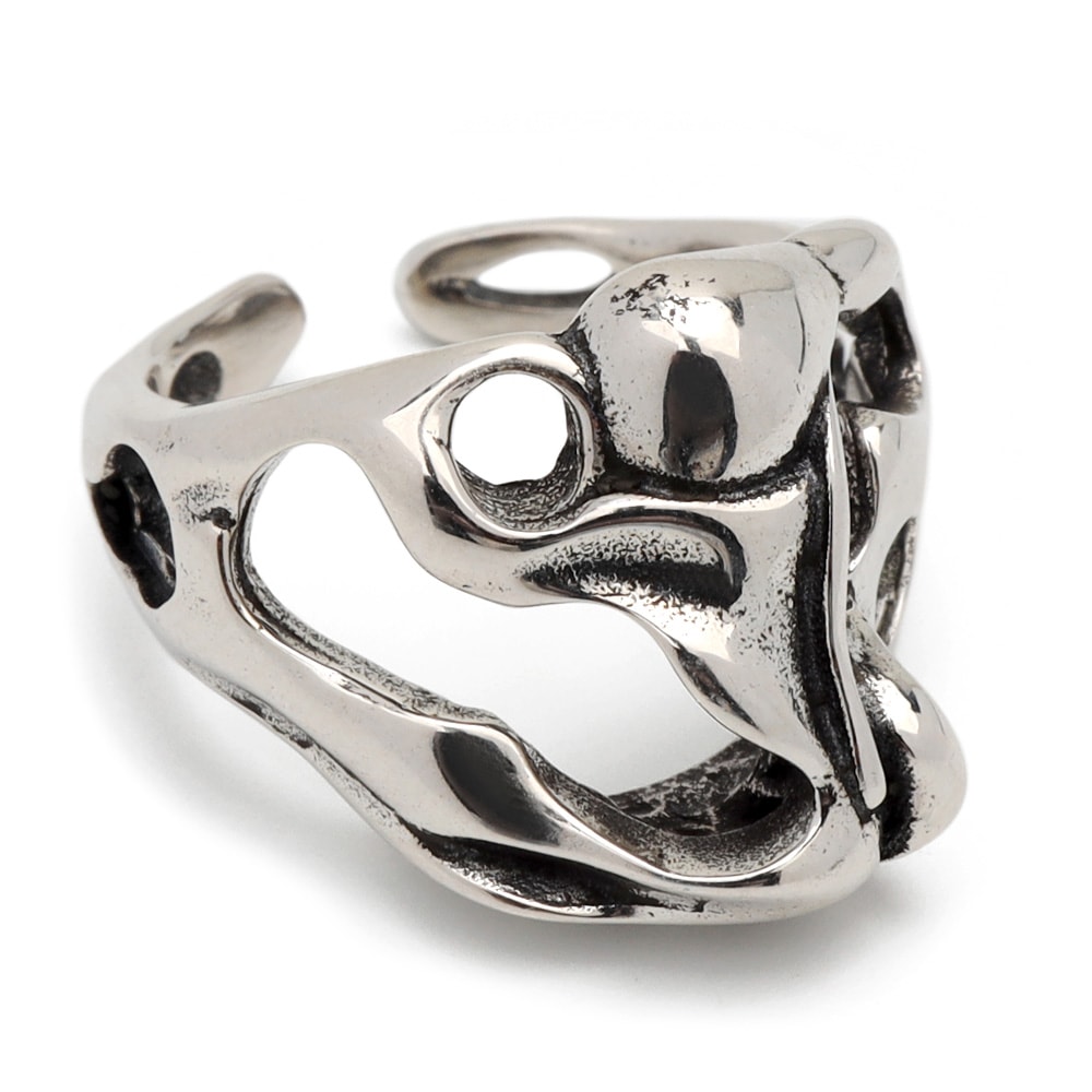 925 ユニークなスカルモチーフリング [cr555]