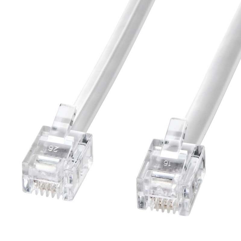 （まとめ買い）モジュラーケーブル ホワイト 30m TEL-N1-30N2 [x3]