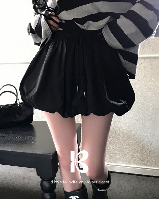 [MADE/3color] ダイブ カボチャふわふわミニスカート sk1155