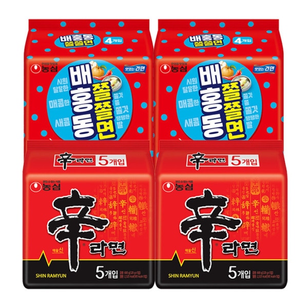 べホン洞 チョルチョルミョン 16入+辛ラーメン 20入(計36袋)