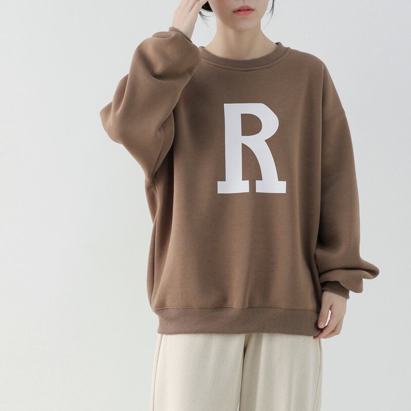 トップス パーカー トレーナー 袖あり 長袖 ラウンドネック シンプル カジュアル おしゃれ お洒落 かっこいい レトロ こなれ感 ラフ メンズライク マニッシュ ボーイッシュ スポーティー