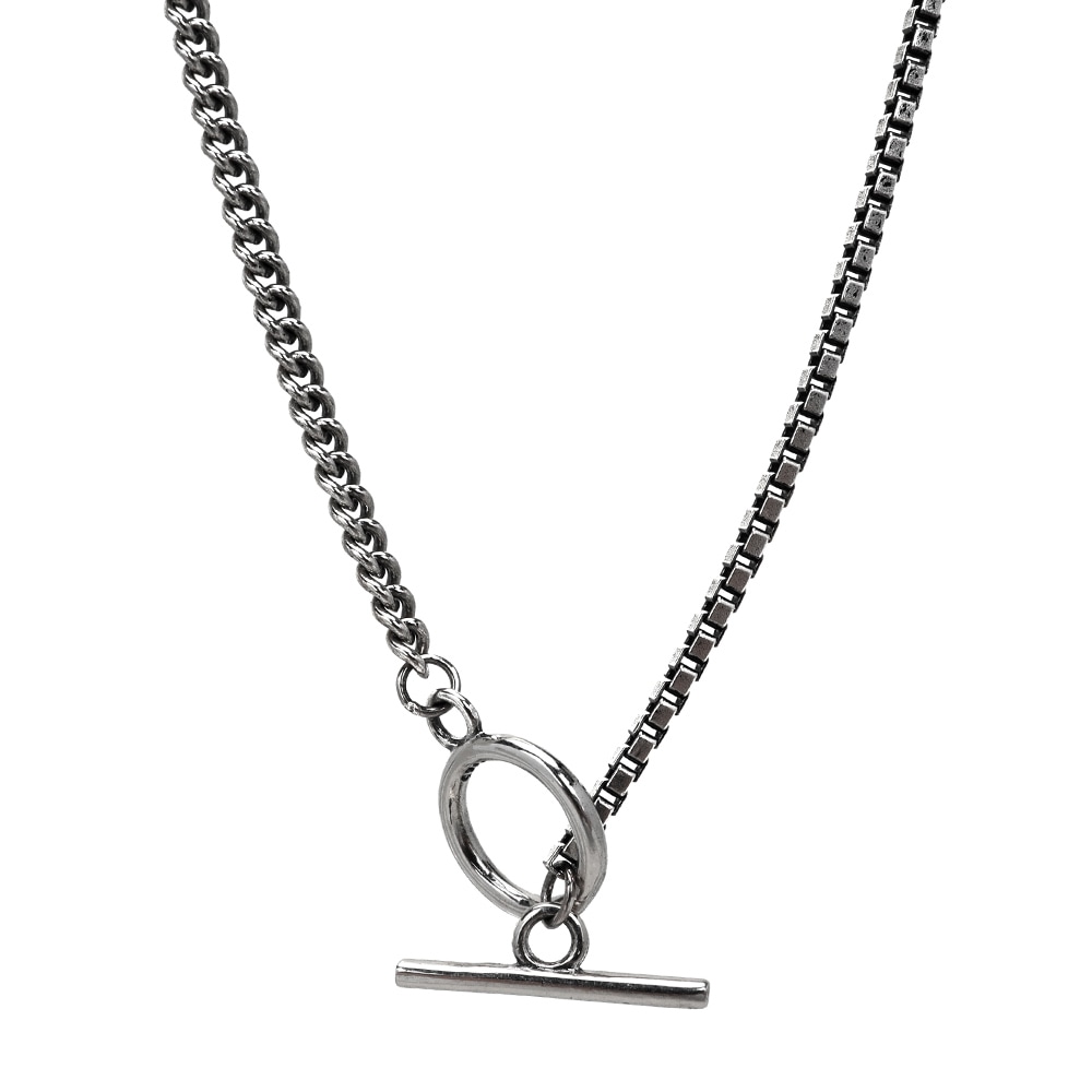 シルバー925 マンテルネックレス 2連 [cn125]