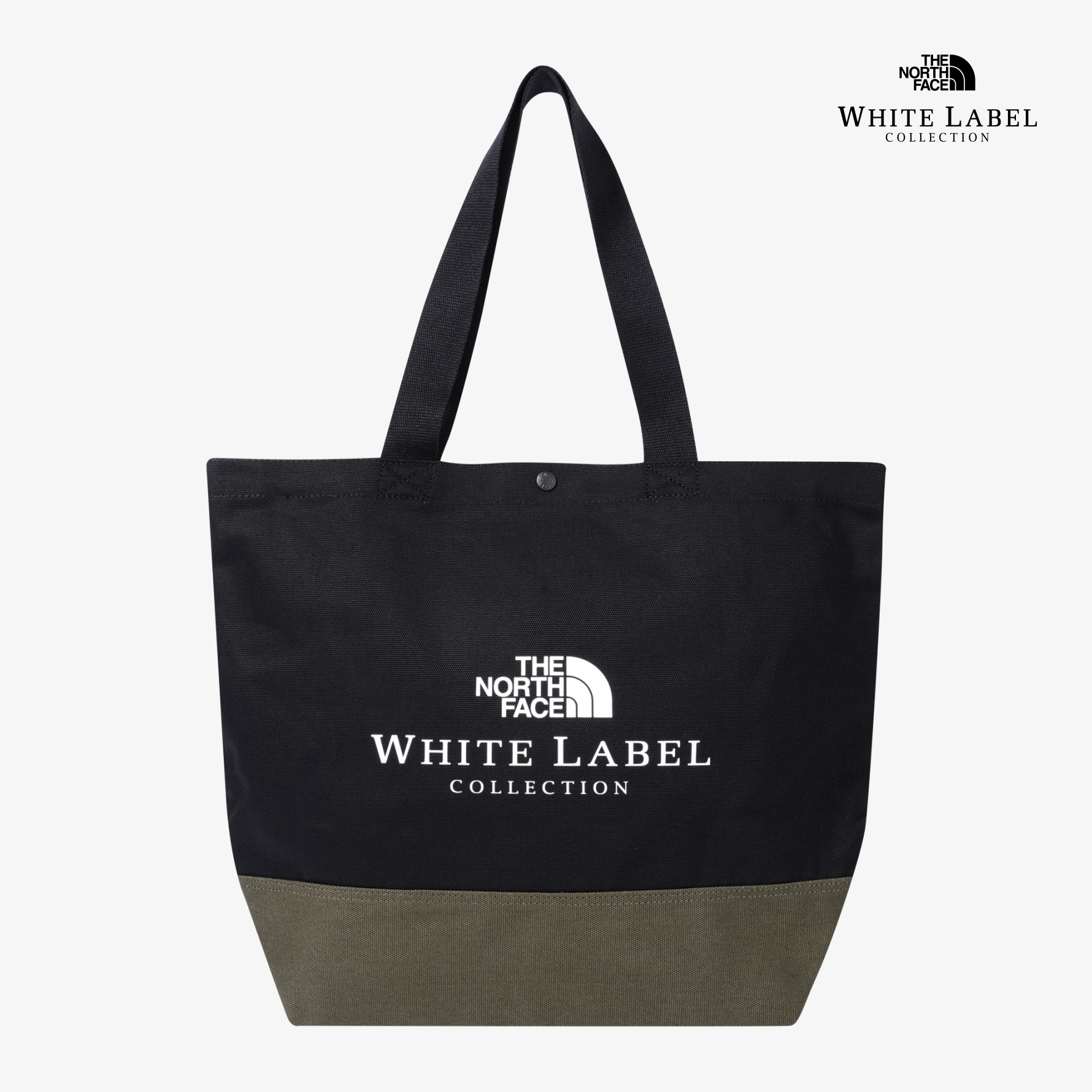 WHITE LABEL ブロックキャンバスバッグ (NN2PR57)